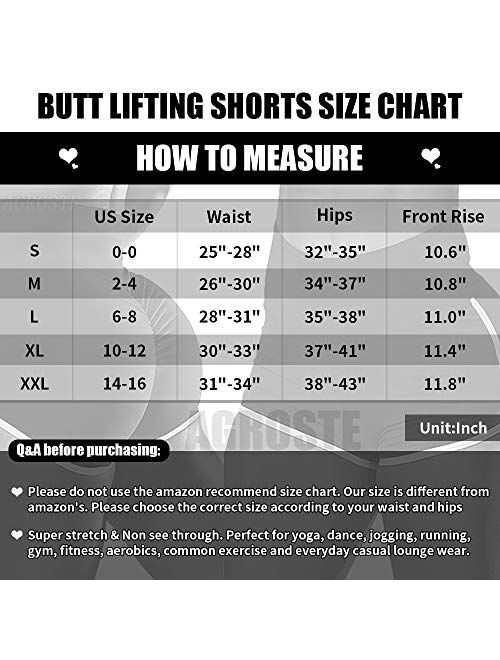A AGROSTE Women's Lifting Workout Shorts Scrunch Booty Sexy Gym Yoga Pants Middle/High Waist Butt Lift Sports Leggings