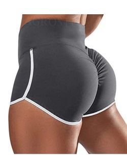 aihihe Womens Super Short Booty Shorts Scrunch Booty Workout Shorts High Waisted Butt Lifting Gym Pants Leggings