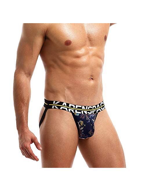 Arjen Kroos Hot Mens Sexy Jockstrap Leopard Printed Cotton Jock Straps Underwear