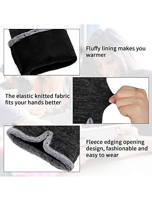 Achiou Gloves for Women Winter Touchscreen Warm Soft Comfortable Elastic Fluff Lined Texting Glove for Traveling, Working
