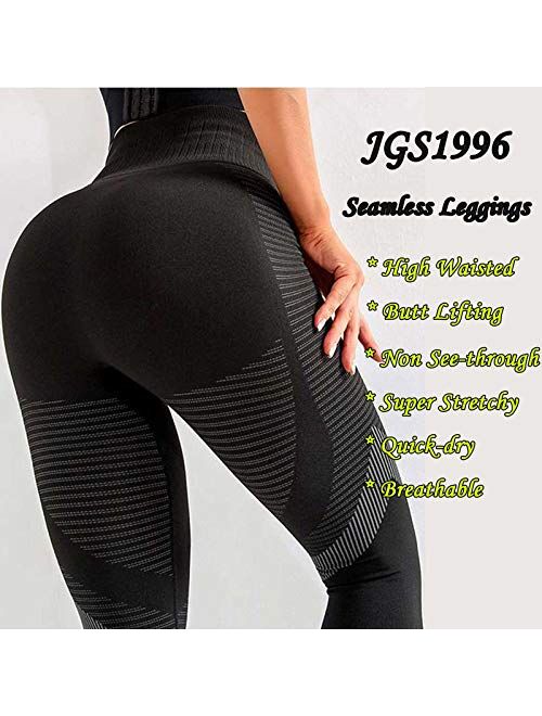 JGS1996 Womens High Waist Yoga Leggings Seamless Fitness Sports Gym Pants Shark Trousers