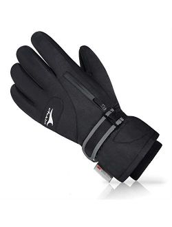 Ski Snow Gloves for Winter Waterproof & Windproof Men Warm Thermal Insulation Plus Size