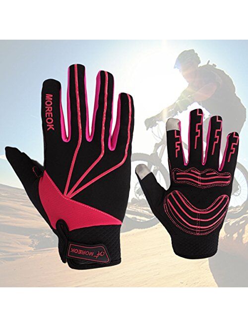 Achiou Bike Gloves for Men and Women Full Finger Bicycle Cycling Motorcycle Mountain Bike Racing Touchscreen Anti-Skid Cushion