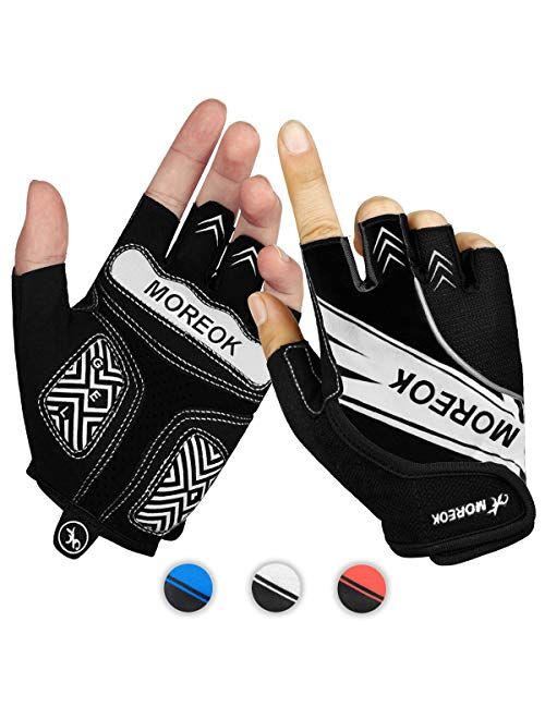 Achiou Half Finger Bicycle Cycling Gloves for Men and Women Padded Breathable Anti- Slip Shock-Absorbing Pad Road Bike Mountain Riding Motorcycle