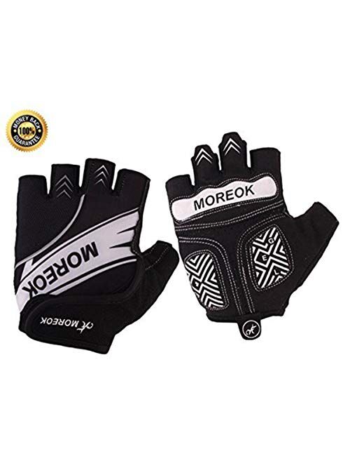 Achiou Half Finger Bicycle Cycling Gloves for Men and Women Padded Breathable Anti- Slip Shock-Absorbing Pad Road Bike Mountain Riding Motorcycle