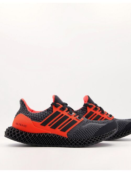 adidas Running Ultra 4D sneakers in black and red (Best For Plantar Fasciitis)
