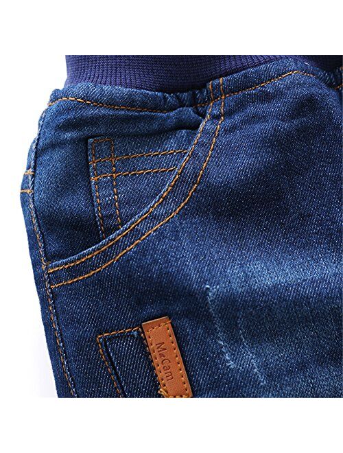Mud Kingdom Boys' Winter Denim Jeans with Fleece Lining