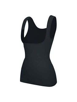 EUYZOU Women's Underbust Shapewear Tank Tops - Seamless Tummy Control Compression Camisole Tops Slimming Tank