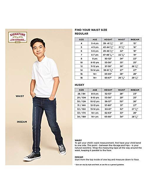 Signature by Levi Strauss & Co. Gold Label Boys Pull-On Slim Fit Jean