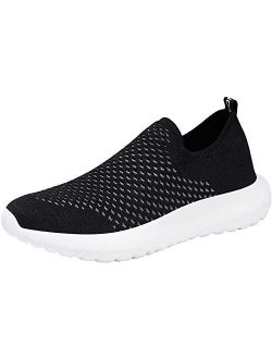 konhill Women’s Tennis Walking Shoes - Comfortable Athletic Work Slip on Sneakers