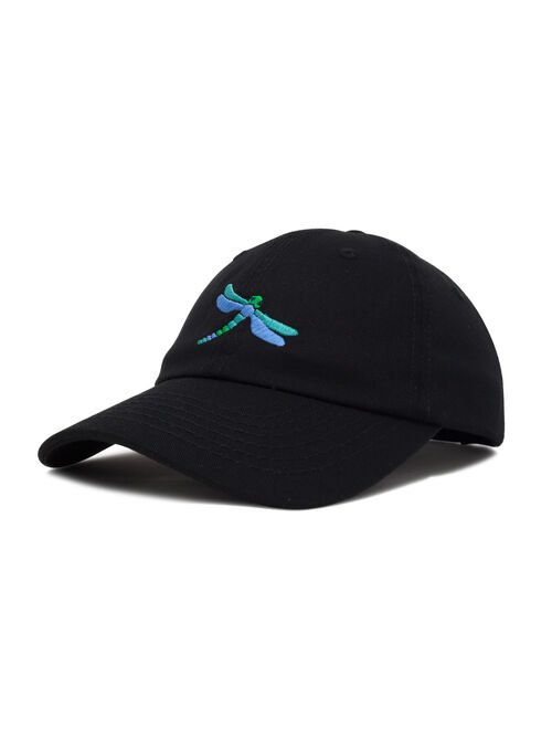 DALIX Dragonfly Womens Embroidered Baseball Cap Fashion Hat in Black
