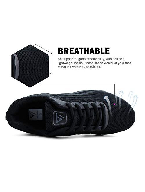 JABASIC Women Breathable Knit Running Sneakers Casual Tennis Shoes Lightweight Sport Shoes
