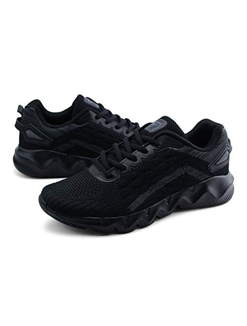 JABASIC Women Breathable Knit Running Sneakers Casual Tennis Shoes Lightweight Sport Shoes