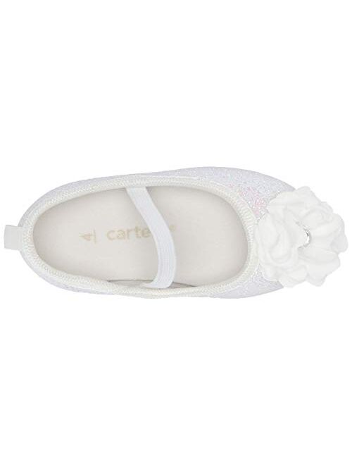 Carter's Kids Calista Girl's Glitter Flower Ballet Flat
