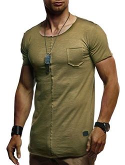 Leif Nelson pour des Hommes T-Shirt Hoodie Longsleeve Manche Courte Shirt Sweatshirt col Rond Camouflage LN405