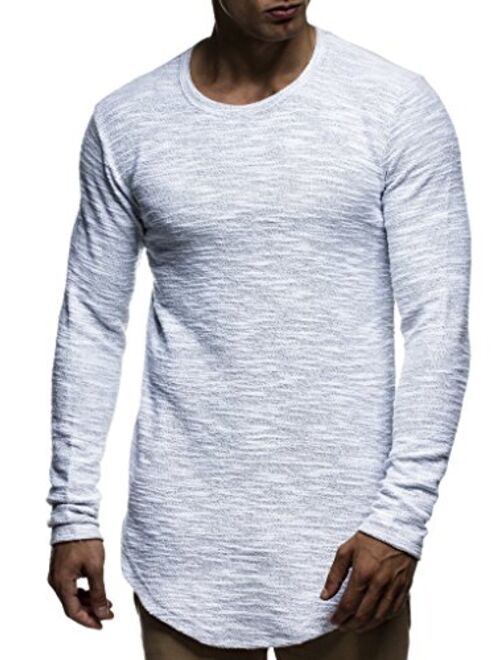 LEIF NELSON Men's Stylish Longsleeve Modern Pullover Sweater T-Shirt Hoodie Jacket Slim Fit LN6298