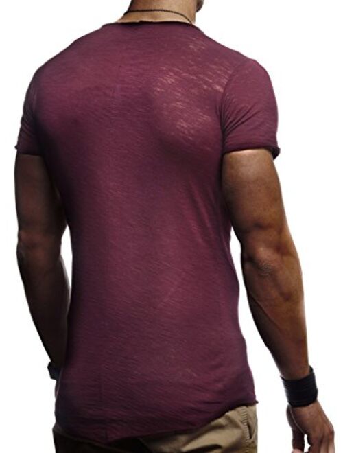 LEIF NELSON Men's Oversized Long Sleeve T-shirt Sweatshirt LN6281