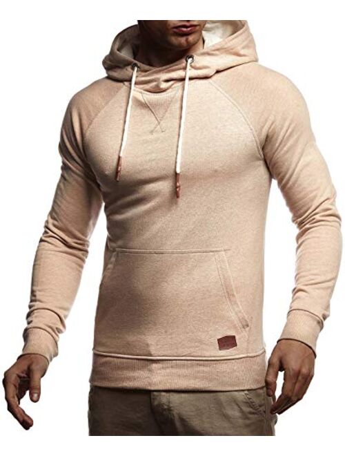 LEIF NELSON Men's Basic Hoodie | Classic hooded pullover | Long Sleeve Sweater for Men