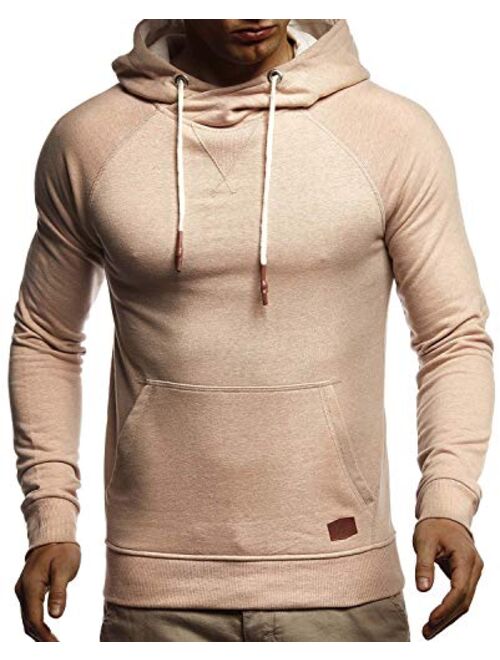 LEIF NELSON Men's Basic Hoodie | Classic hooded pullover | Long Sleeve Sweater for Men