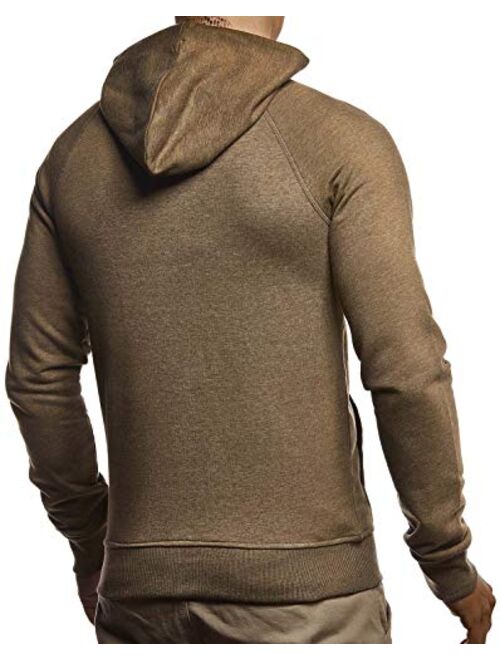 Leif Nelson Men's Sweatshirt Jacket Slim Fit | Full Zip Sweater for Men | Longsleeve Basic hooded Jacket