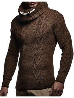 LN7135 Men's Knitted Turtleneck Pullover