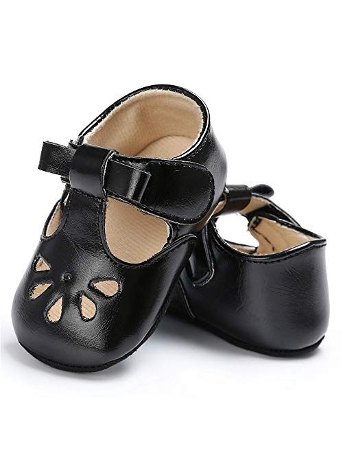 Csfry Infant Baby Girl Mary Jane Flats Toddler Shoes