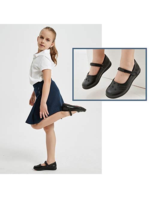 Hawkwell Girl's Strap School Uniform Dress Shoe Mary Jane Flat (Toddler/Little Kid)