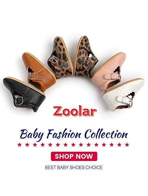 Zoolar Baby Girls Mary Jane Flats Princess Dress Shoes Toddler Wedding Shoes with Non-Slip Sole