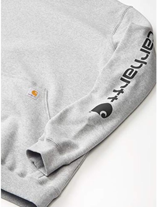 Carhartt Men's Midweight Sleeve Logo Hooded Sweatshirt (Regular and Big & Tall Sizes)