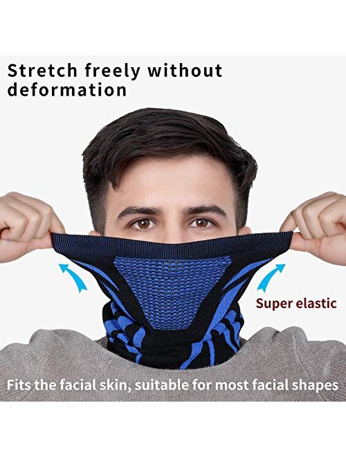 Achiou Winter Neck Warmer Gaiter, Balaclava Face Mask Windproof Thermal Soft Elastic for Men and Women