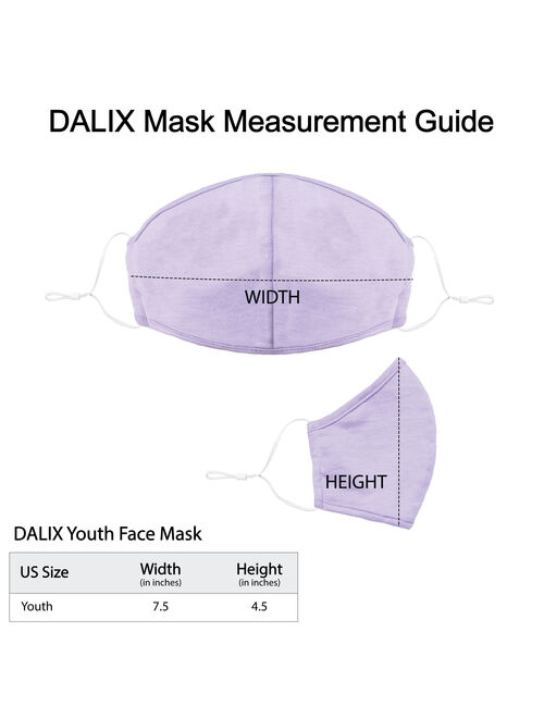 DALIX Kids Cotton Face Mask Reuseable Washable in Gray Made in USA - XXS-XS Size