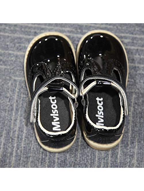 iFANS Mvlsoct Girls T-Strap Mary Jane Shoes Slip-on Party Dress Flat for Toddler Little Kids