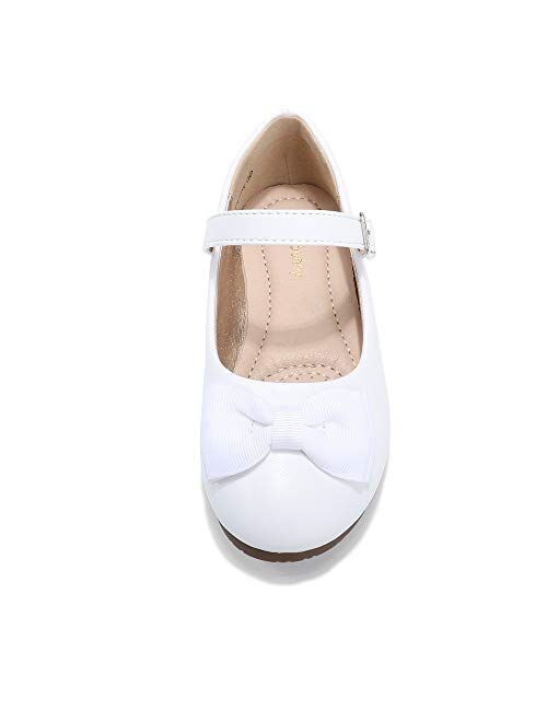 DeerBunny Girls Ballet Flats Shoes Wedding Princess Dress Mary Jane Shoes(Toddler/Little Kid/Big Kid)