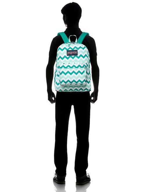 JanSport Superbreak Backpack (Aqua Dash Zou Bisou)