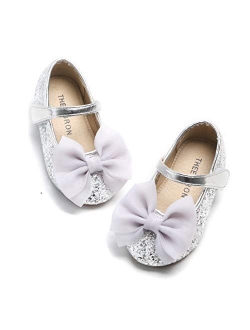 THEE BRON Girl's Toddler/Little Kid Ballet Mary Jane Flat Dress Shoes