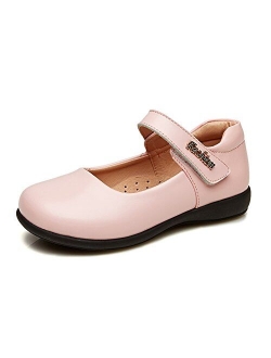 Chiximaxu Leather Mary Jane Flat Girl Casual Shoes(Toddler/Little Kid/Big Kid)