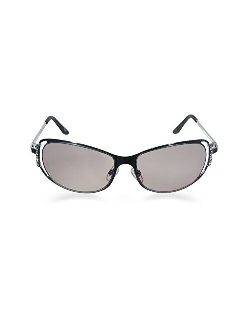 BluBlocker Bevel Edge Silver Cut-out Frame Sunglasses
