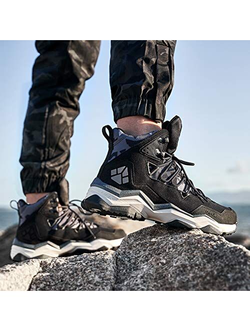 RAX Men's Mid Venture Waterproof Lightweight Hiking Boots Breathable Trekking Shoes
