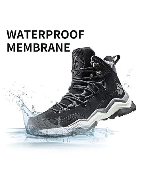 RAX Men's Mid Venture Waterproof Lightweight Hiking Boots Breathable Trekking Shoes