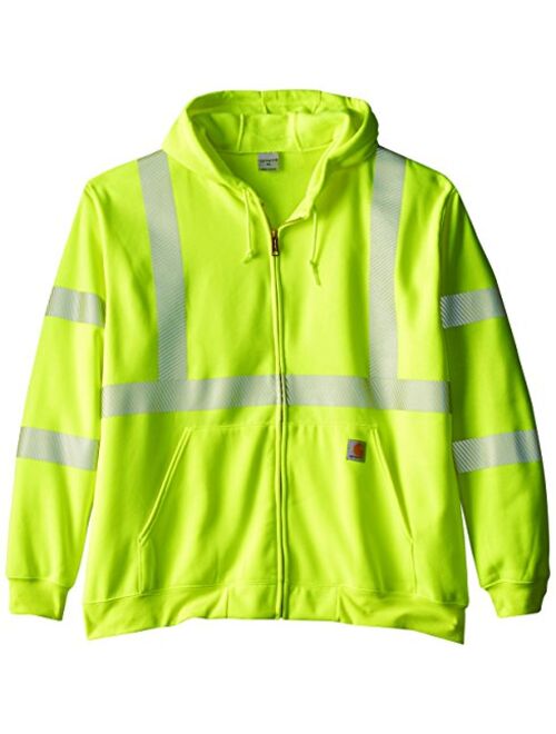 Carhartt Men's 100503 Class 3 High-Visibility Zip-Front Sweatshirt - XX-Large - Bright Lime