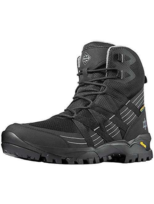 Wantdo Mens Waterproof Hiking Boots High-Traction Grip Outdoors Ankle Boots Hiker Backpacking Boots 