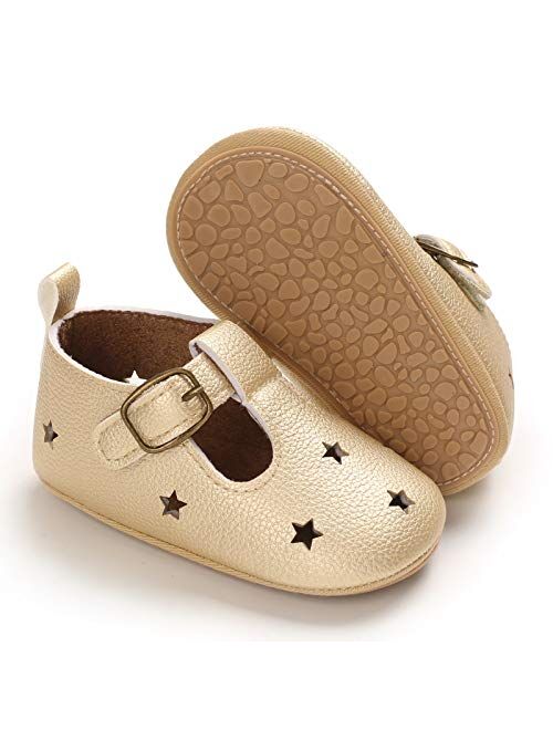 BENHERO Baby Girls Shoes Infant Mary Jane Flats Princess Wedding Dress Baby Sneaker Shoes 