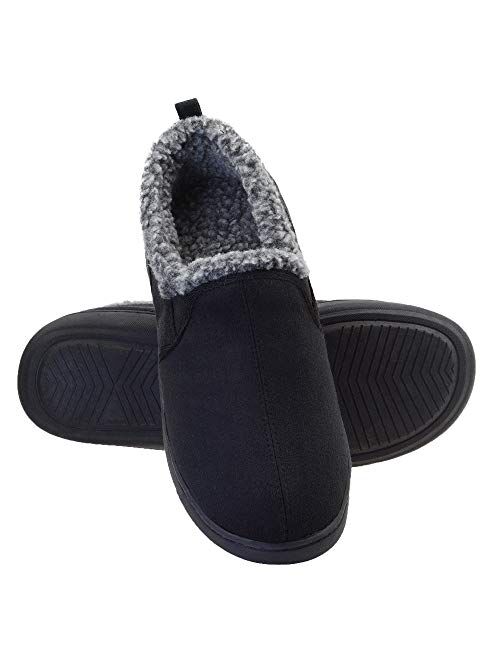 Buy LULEX Moccasin Slippers for Men with Memory Foam Indoor Outdoor ...