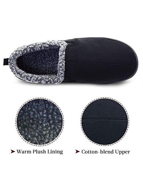 Buy LULEX Moccasin Slippers for Men with Memory Foam Indoor Outdoor ...