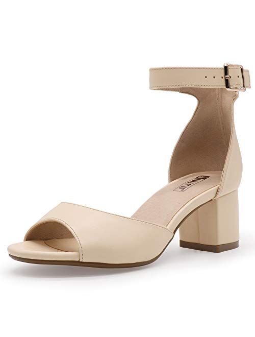 Amazon.com | IDIFU Womens Candie Low Block Heels Sandals 
