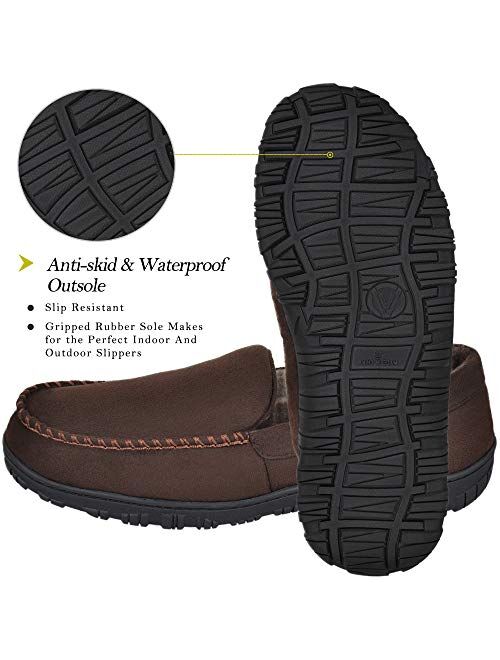 MIXIN Slippers for Men House Shoes Moccasin with Comfortable Memory Foam