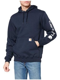 Men's K288 Midweight Logo Sleeve Hooded Sweatshirt - 4X-Large Tall - New Navy