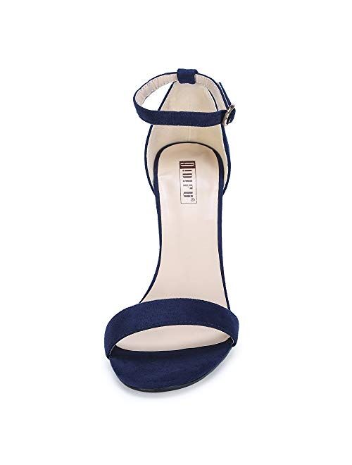 IDIFU Women's IN4 Cookie-HI Chunky Block High Heel Open Toe Ankle Strap Dress Party Wedding Pump Sandals