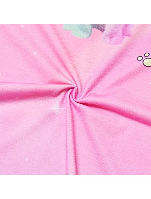Jxstar Girls Nightgowns Unicorn/Mermaid Pajamas Cotton Sleepwear Night Dresses