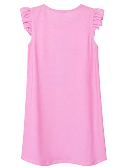 Jxstar Girls Nightgowns Unicorn/Mermaid Pajamas Cotton Sleepwear Night Dresses